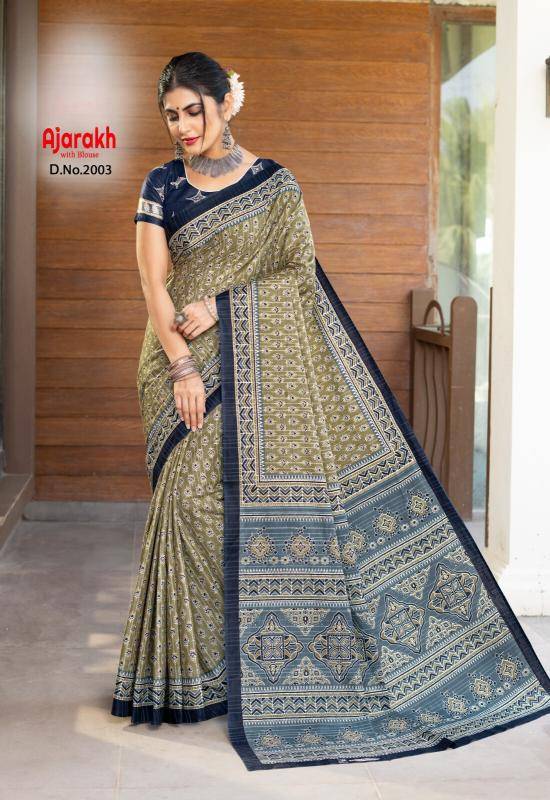 Lakhani ajrakh Wholesale sarees suppliers in India
